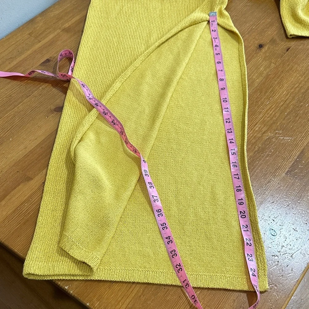 Meshki Anna Flare Sleeve Knit  Dress Yellow - Picture 10 of 16